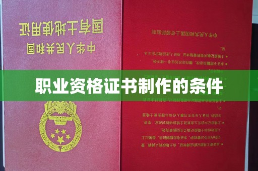 回民职业资格证书制作的条件
