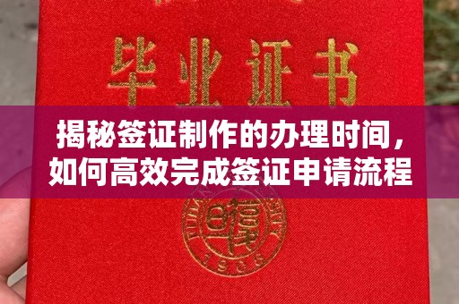 回民揭秘签证制作的办理时间，如何高效完成签证申请流程