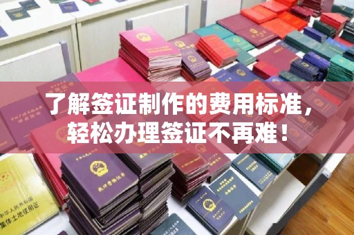 回民了解签证制作的费用标准，轻松办理签证不再难！