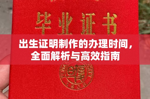 回民出生证明制作的办理时间，全面解析与高效指南